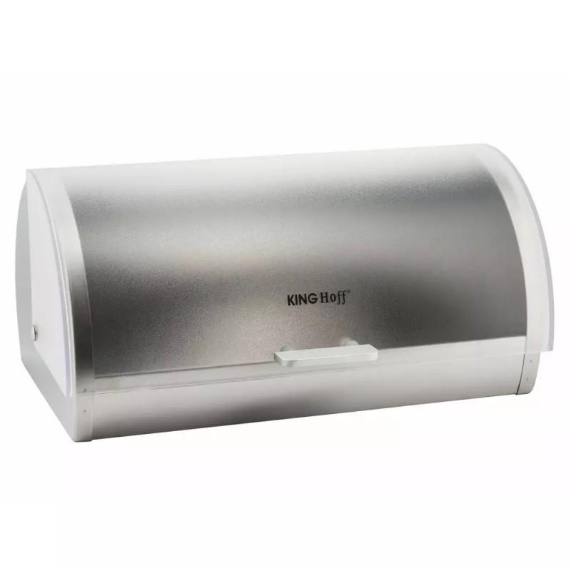 Кутия за хляб Kinghoff KH 3203, 39.5x28x18.5 см, Стомана, Полупрозрачен капак, Бял/сив | JAR Computers Кутия за хляб Kinghoff KH 3203, 39.5x28x18.5 см, Стомана, Полупрозрачен капак, Бял/сив