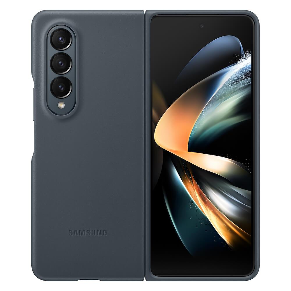 Оригинален кожен кейс (естествена кожа) за Samsung Galaxy Z Fold 4 - Samsung Leather Cover EF-VF936LJEGWW (сив) | JAR Computers Оригинален кожен кейс (естествена кожа) за Samsung Galaxy Z Fold 4 - Samsung Leather Cover EF-VF936LJEGWW (сив)