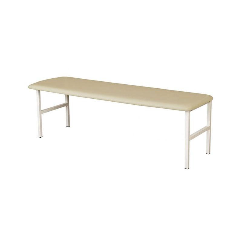 Пейка, без облегалка, екокожа, метална основа, до 180 kg, 1500 х 450 х 450 mm, слонова кост, бели крака