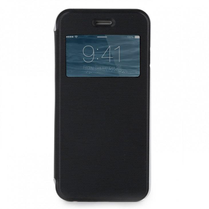 Полиуретанов хоризонтален калъф за iPhone 6 Plus, iPhone 6S Plus - Skech Slim View Case (черен-прозрачен) | JAR Computers Полиуретанов хоризонтален калъф за iPhone 6 Plus, iPhone 6S Plus - Skech Slim View Case (черен-прозрачен)