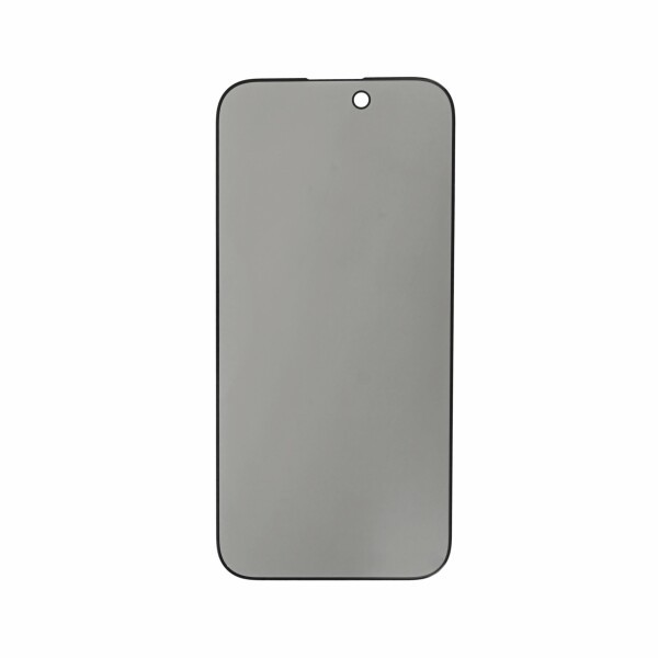 Prio 3D Anti-Spy Full Screen Curved Tempered Glass - калено стъклено защитно покритие с определен ъгъл на виждане за дисплея на iPhone 14 Pro (черен-прозрачен)