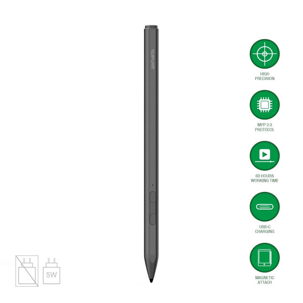 Професионална писалка за Microsoft Surface - 4smarts MPP Microsoft Surface Active Stylus Pen (черен) | JAR Computers Професионална писалка за Microsoft Surface - 4smarts MPP Microsoft Surface Active Stylus Pen (черен)