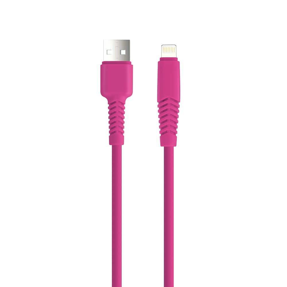 Setty кабел USB - Lightning 1.5 м, 2.1A, розов