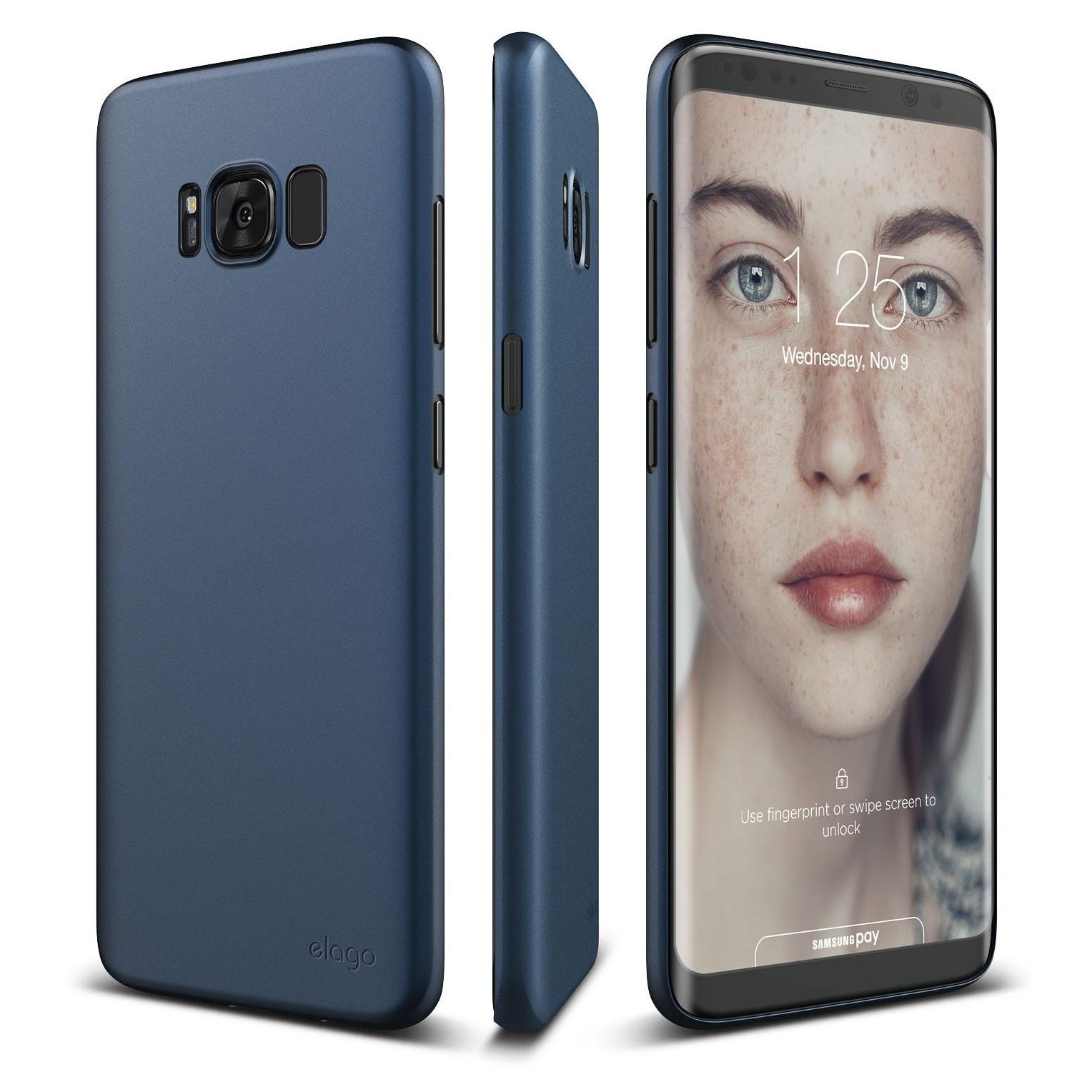 Тънък полипропиленов кейс (0.3 mm) за Samsung Galaxy S8 - Elago Inner Core Case (тъмносин) | JAR Computers Тънък полипропиленов кейс (0.3 mm) за Samsung Galaxy S8 - Elago Inner Core Case (тъмносин)