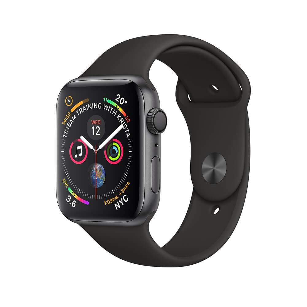 Умен часовник от Apple - Apple Watch Series 4, 44mm Space Gray Aluminum Case with Black Sport Band | JAR Computers Умен часовник от Apple - Apple Watch Series 4, 44mm Space Gray Aluminum Case with Black Sport Band