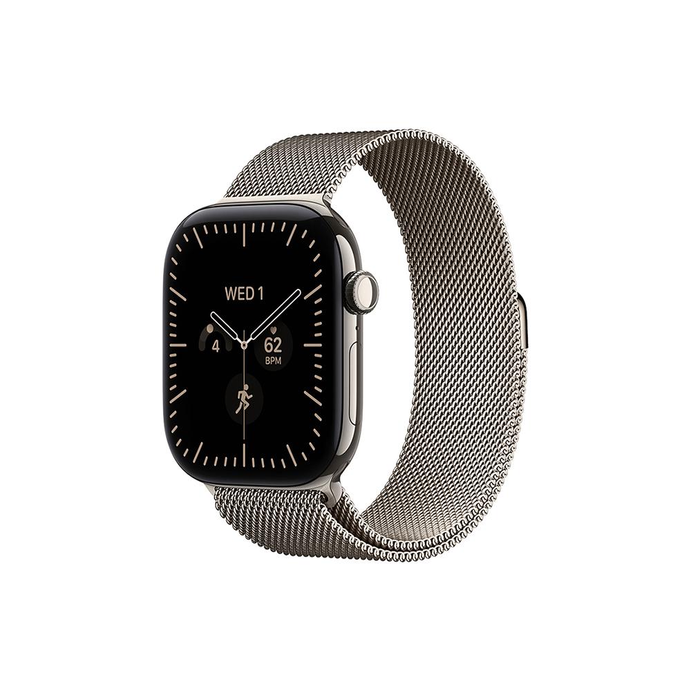 Apple Watch S12 Cellular 42mm Natural Titanium Case with Natural Milanese Loop | JAR Computers Apple Watch S12 Cellular 42mm Natural Titanium Case with Natural Milanese Loop