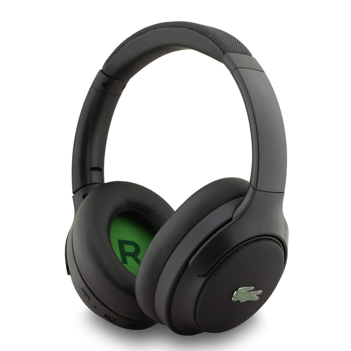 Безжични блутут слушалки с микрофон за мобилни устройства - Lacoste Petit Pique ANC and ENC Wireless Headphone (черен) | JAR Computers Безжични блутут слушалки с микрофон за мобилни устройства - Lacoste Petit Pique ANC and ENC Wireless Headphone (черен)
