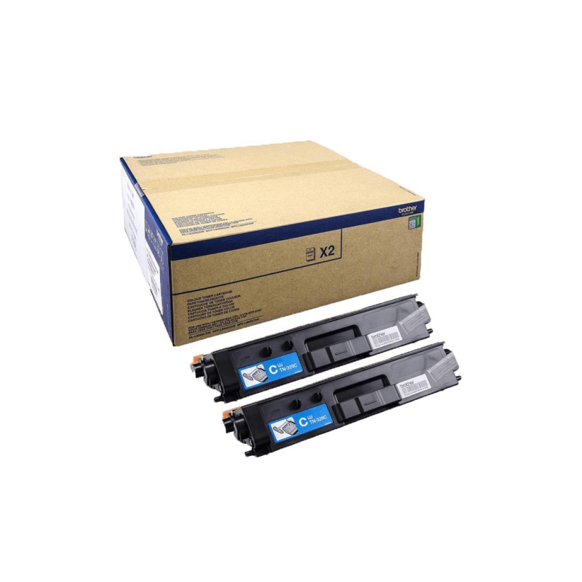 Brother TN-329CTWIN toner cartridge 2 pc(s) Original Cyan | JAR Computers Brother TN-329CTWIN toner cartridge 2 pc(s) Original Cyan