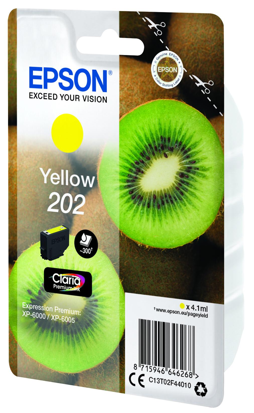 Epson Kiwi 202 глава и патрон за мастиленоструен принтер 1 броя Оригинал Стандартен добив Жълт | JAR Computers Epson Kiwi 202 глава и патрон за мастиленоструен принтер 1 броя Оригинал Стандартен добив Жълт