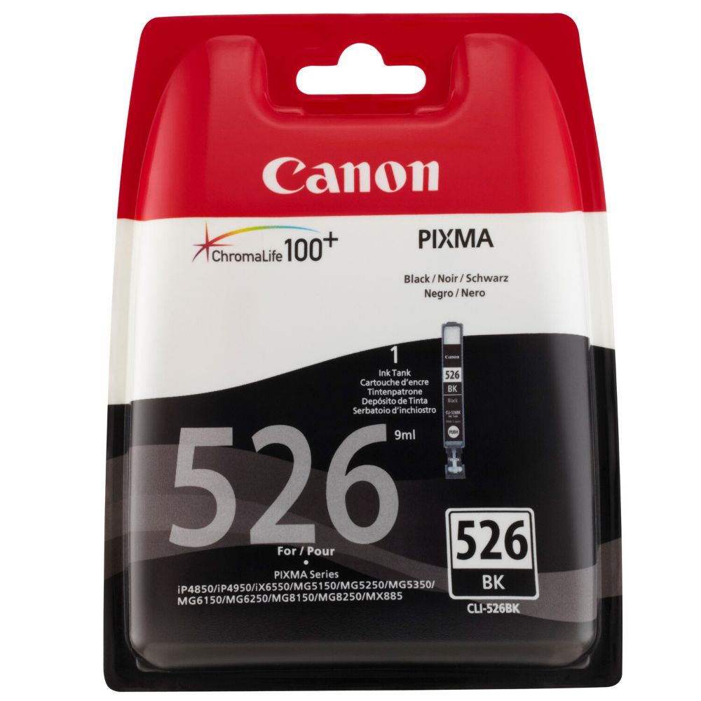 IP4850, MG5150/5250/6150/8150 BLK INK TANK (CANCLI-526BKBLP)