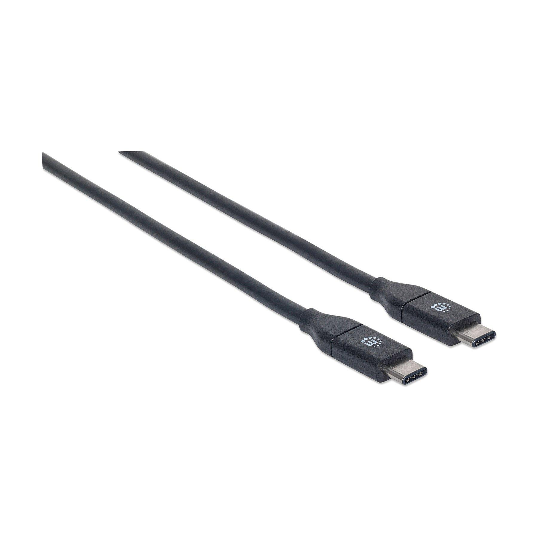 Кабел Manhattan, Type C Male към Type C Male, 50 cm, USB | JAR Computers Кабел Manhattan, Type C Male към Type C Male, 50 cm, USB