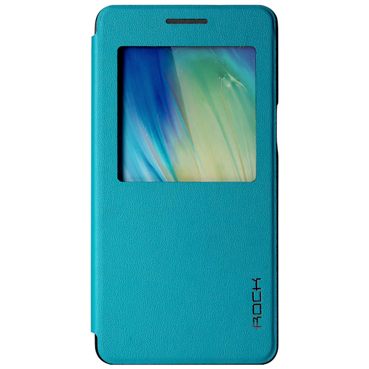 Кожен калъф и поставка за Samsung Galaxy A5 - Rock Side Flip Case Uni Series Preview (син) | JAR Computers Кожен калъф и поставка за Samsung Galaxy A5 - Rock Side Flip Case Uni Series Preview (син)