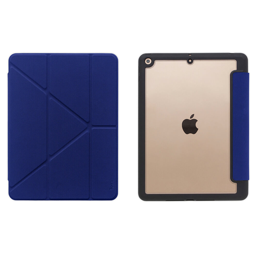 Torrii Torero Case - полиуретанов кейс и поставка с отделение за Apple Pencil за iPad 9 (2021), iPad 8 (2020), iPad 7 (2019) (син)