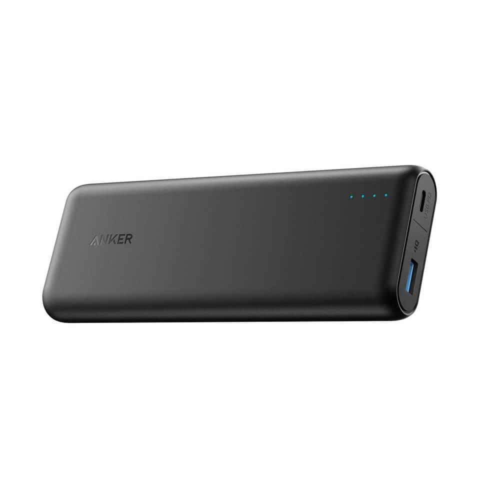 Външна батерия с USB и USB-C изходи за зареждане на мобилни устройства - Anker PowerCore Speed 20000 mAh PD | JAR Computers Външна батерия с USB и USB-C изходи за зареждане на мобилни устройства - Anker PowerCore Speed 20000 mAh PD