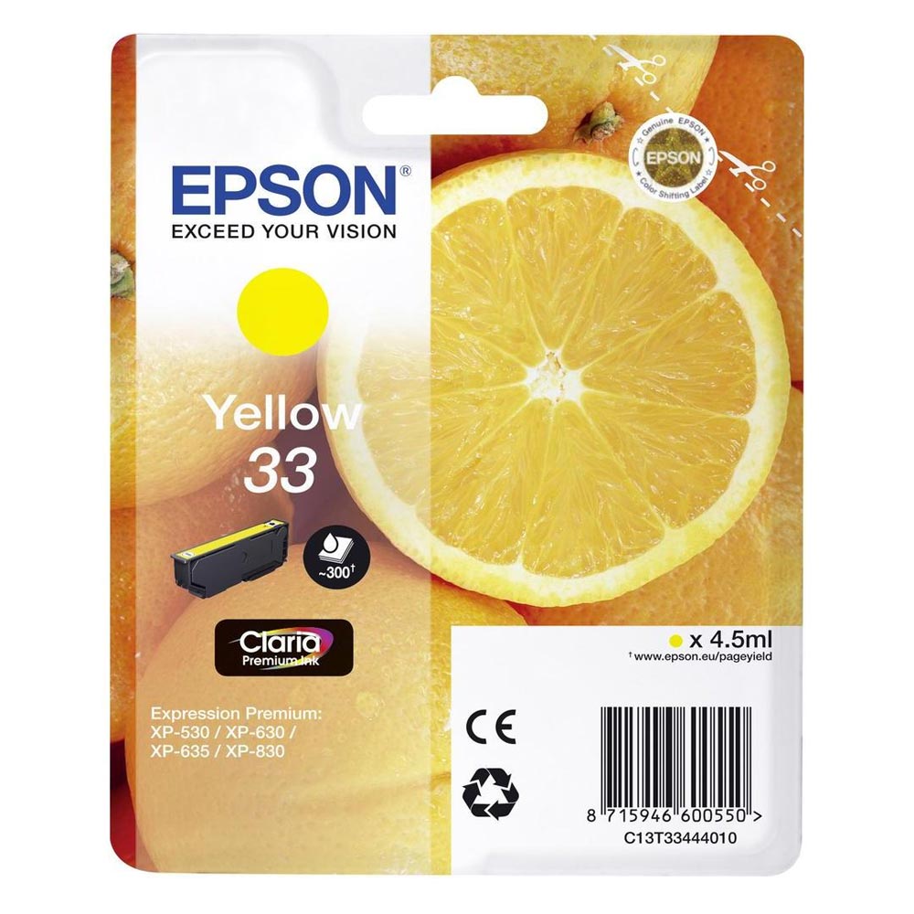 XP 530/630/635/830 SERIES 33 INK CRTR YELLOW (EPST334440)