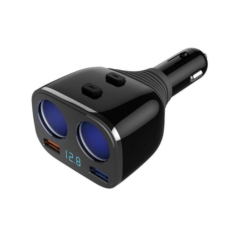 Зарядно устройство DIVA 2 USB + 2 гнезда запалка 12V/5V 2.4A QC | JAR Computers Зарядно устройство DIVA 2 USB + 2 гнезда запалка 12V/5V 2.4A QC