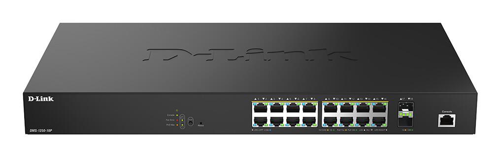 D-Link DMS-1250-18P/E мрежов суич Управляем L2 2.5G Ethernet (100/1000/2500) Захранване по Ethernet (PoE) Черен | JAR Computers D-Link DMS-1250-18P/E мрежов суич Управляем L2 2.5G Ethernet (100/1000/2500) Захранване по Ethernet (PoE) Черен