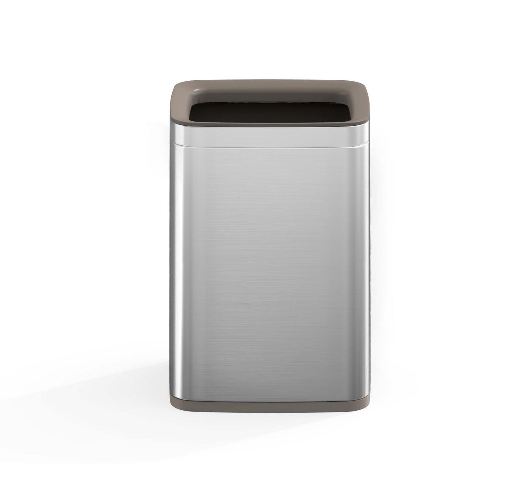 Eko Кош за отпадъци Laguna, без капак, 8 L, инокс