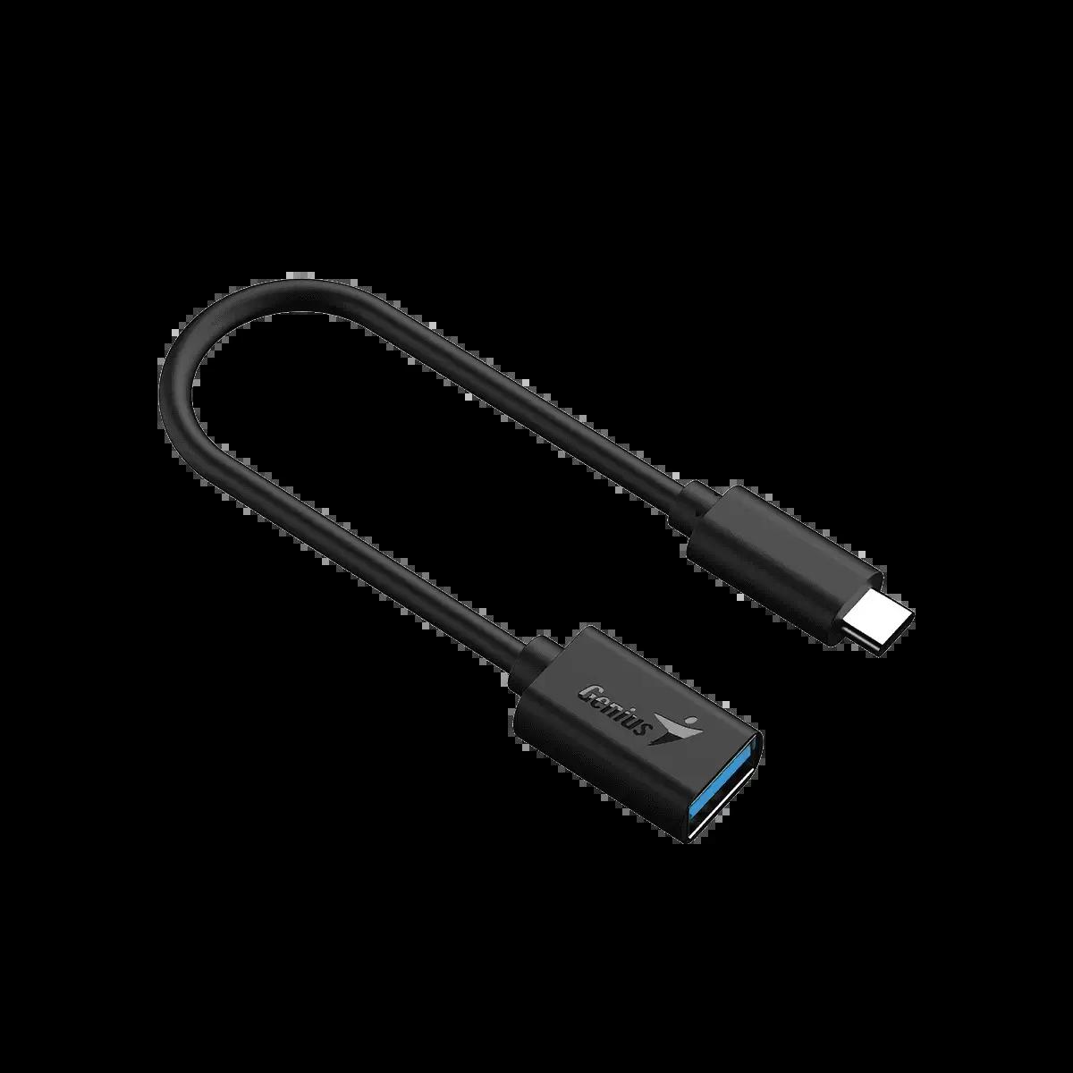 Genius Адаптер ACC-C2AC, с кабел, USB Type-A към USB Type-C, 21 cm, черен | JAR Computers Genius Адаптер ACC-C2AC, с кабел, USB Type-A към USB Type-C, 21 cm, черен