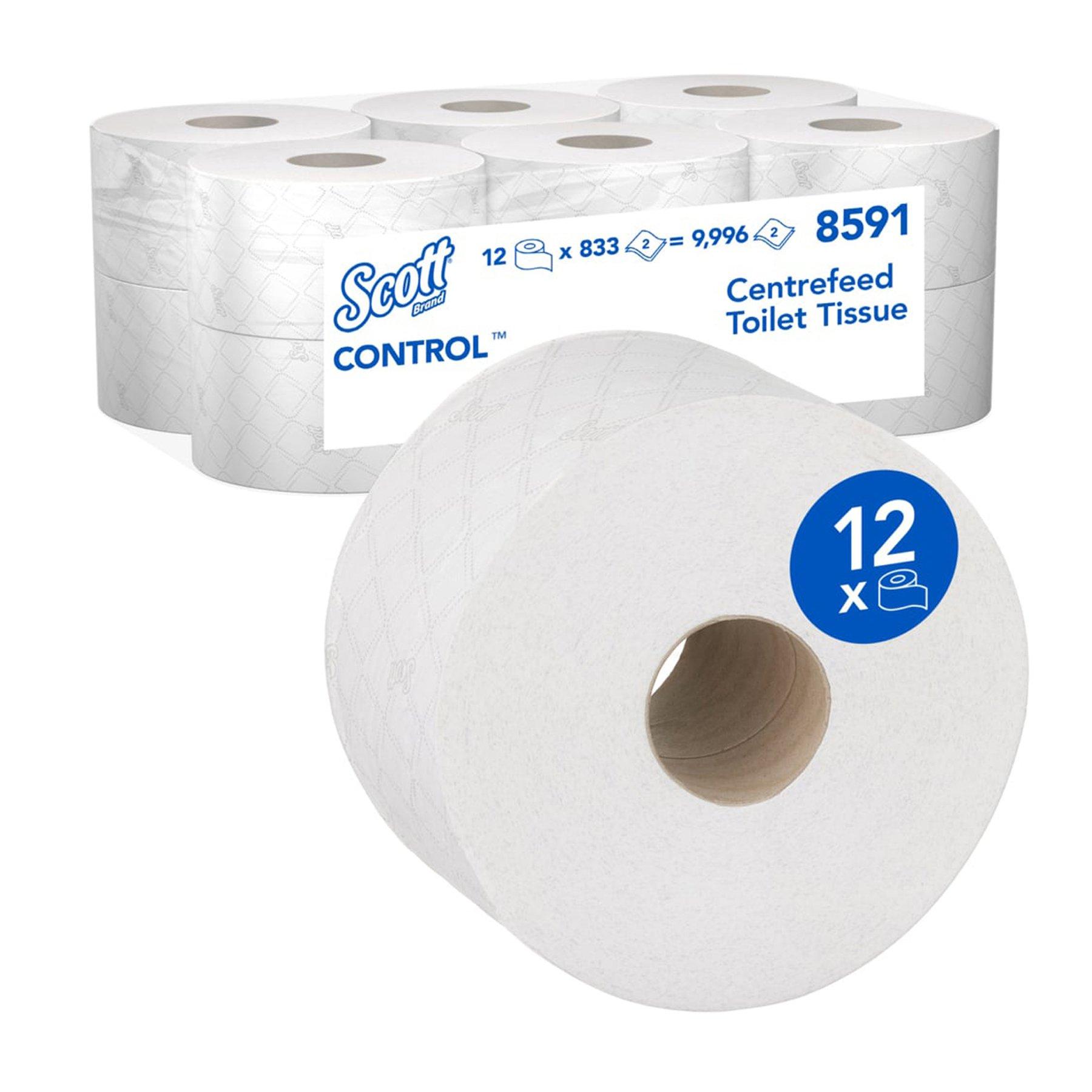 Тоалетна хартия Kimberly-Clark Scott Control 8591 Centrefeed, 833 къса, 12 броя | JAR Computers Тоалетна хартия Kimberly-Clark Scott Control 8591 Centrefeed, 833 къса, 12 броя