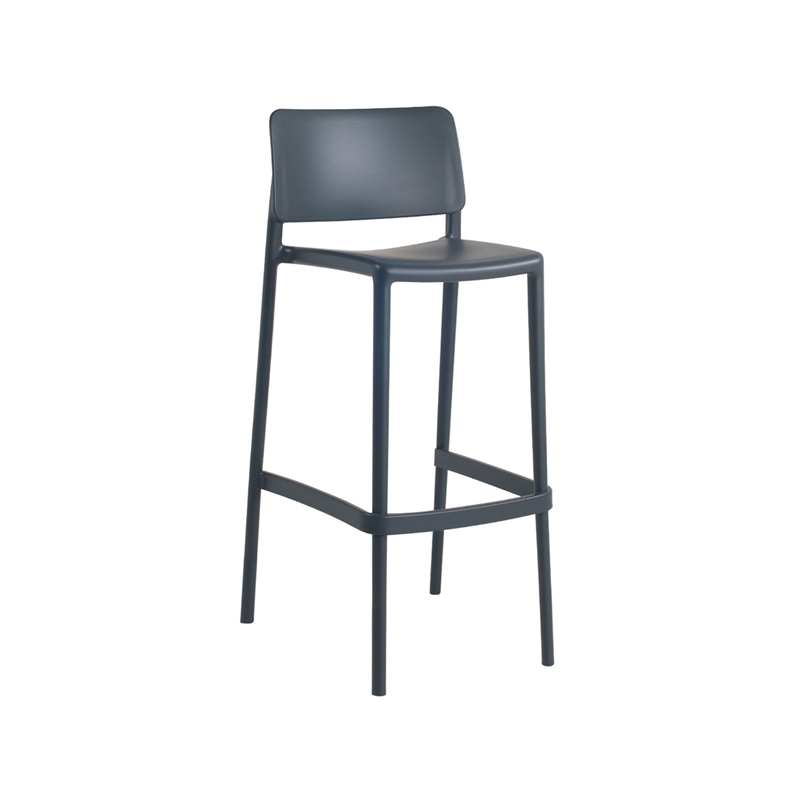 RFG Бар стол Joy S, пластмасов, тъмносив, 75 cm