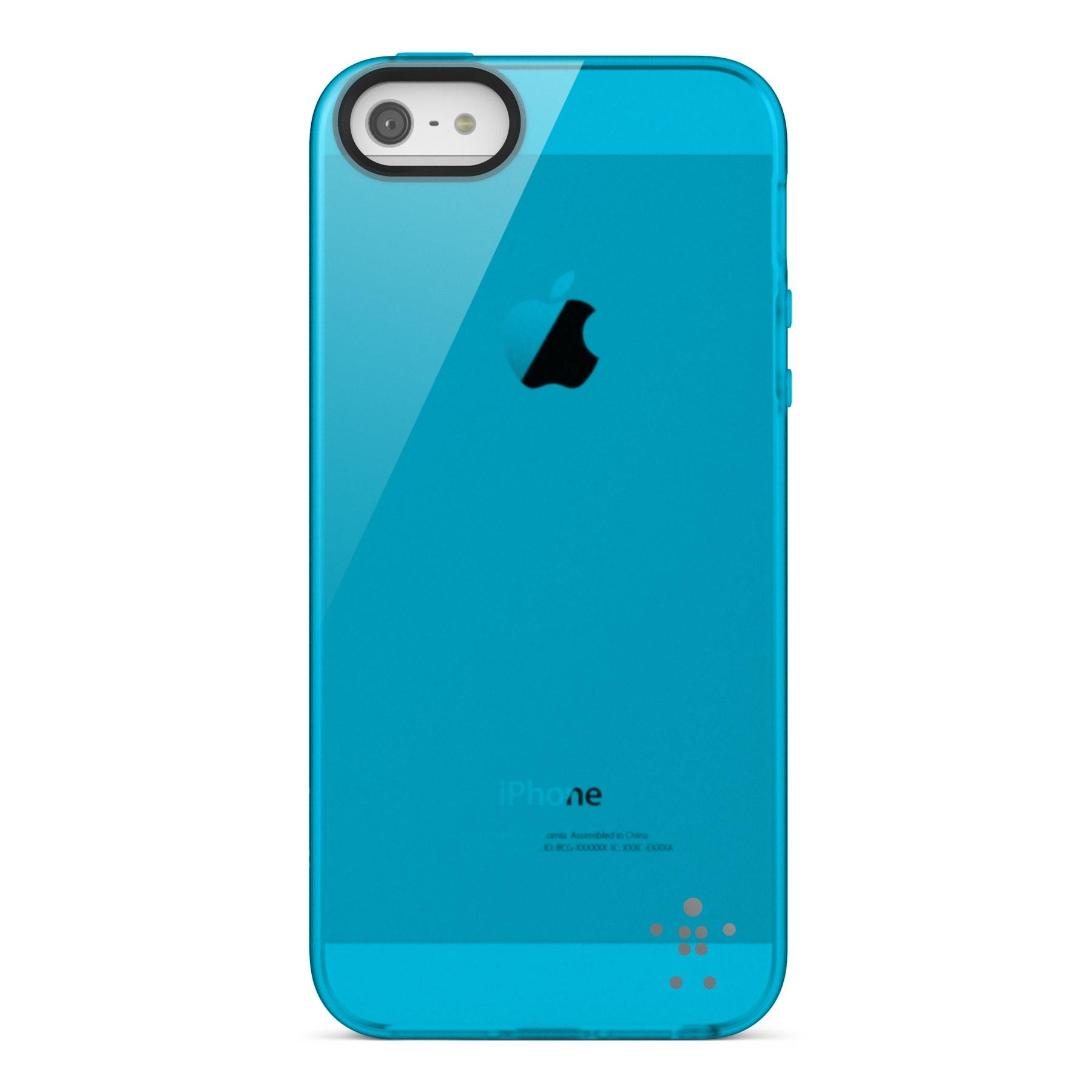 Силиконов калъф за iPhone 5, iPhone 5S, iPhone SE - Belkin Grip Sheer (син) | JAR Computers Силиконов калъф за iPhone 5, iPhone 5S, iPhone SE - Belkin Grip Sheer (син)