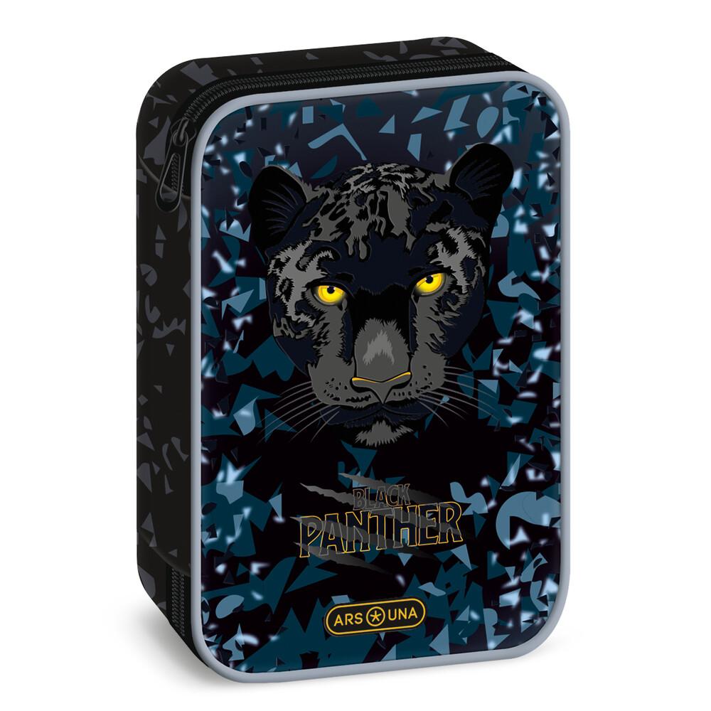 Ученически несесер с един цип на две нива Black Panther (5529)