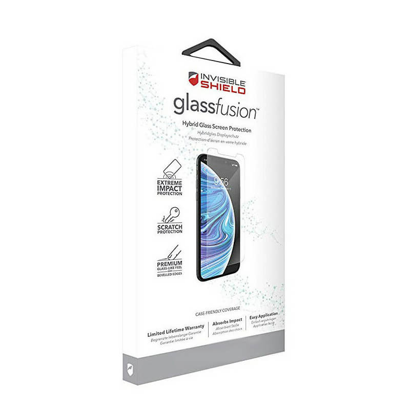 Zagg Invisible Shield Glass Fussion - хибридно стъклено защитно покритие за дисплея на iPhone 11, iPhone XR (прозрачен)