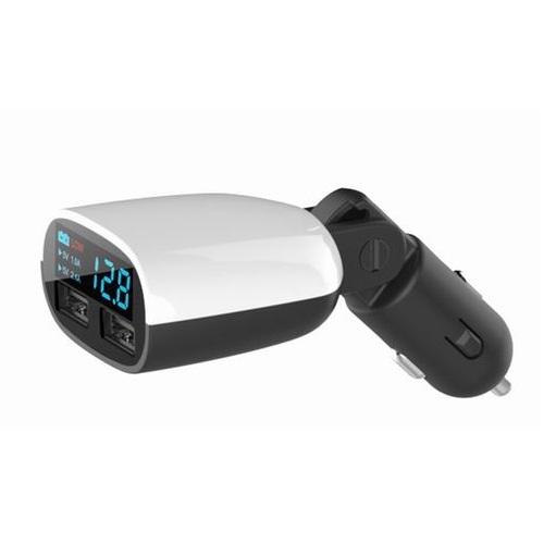 Зарядно за кола (3.4 Ампера) с 2 USB изхода и индикация за смартфони и таблети - TIPX Car Charger (бял) | JAR Computers Зарядно за кола (3.4 Ампера) с 2 USB изхода и индикация за смартфони и таблети - TIPX Car Charger (бял)