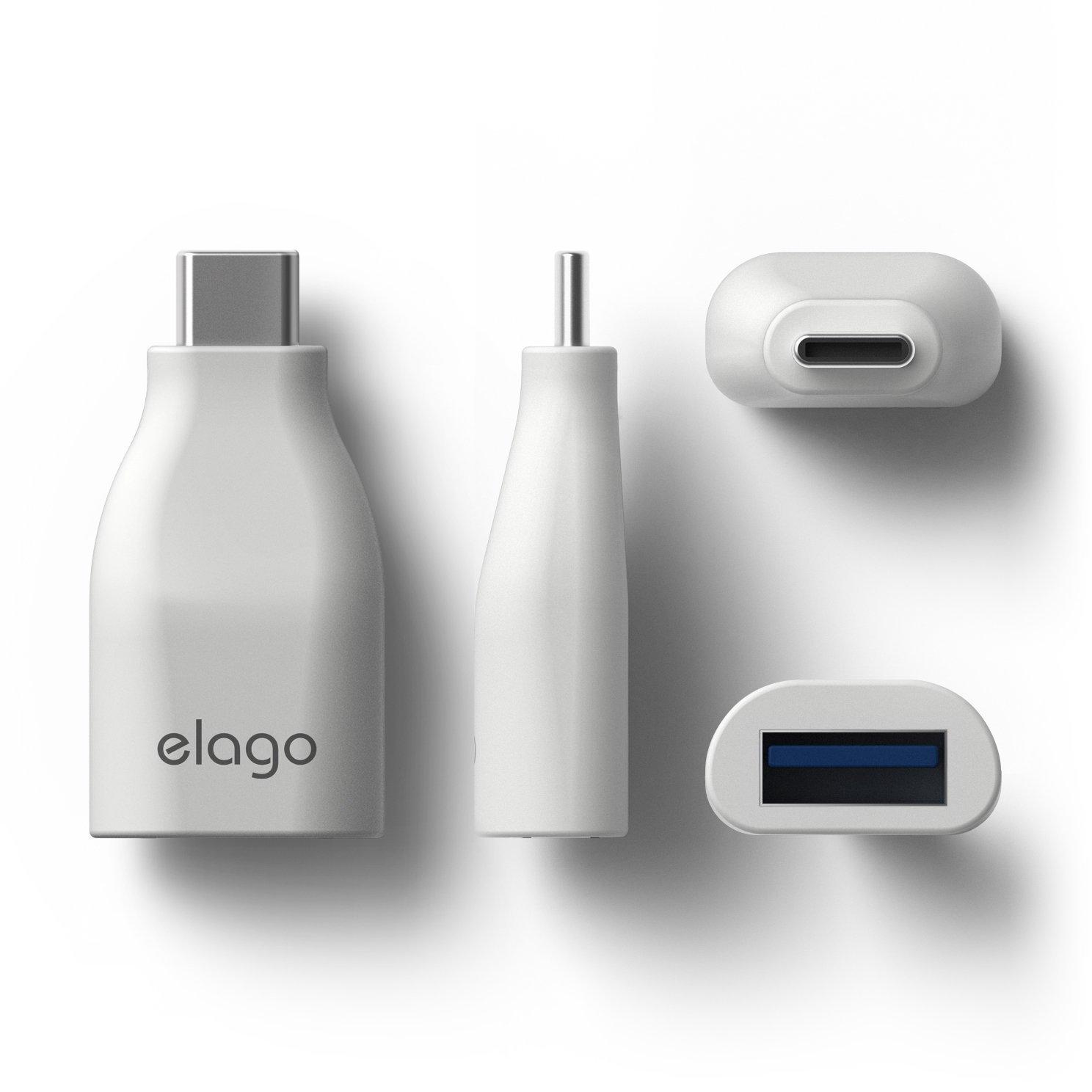 Elago USB-C Male to USB-A 3.0 Female Adapter - USB адаптер за MacBook 12 и устройства с USB-C порт (бял) | JAR Computers Elago USB-C Male to USB-A 3.0 Female Adapter - USB адаптер за MacBook 12 и устройства с USB-C порт (бял)