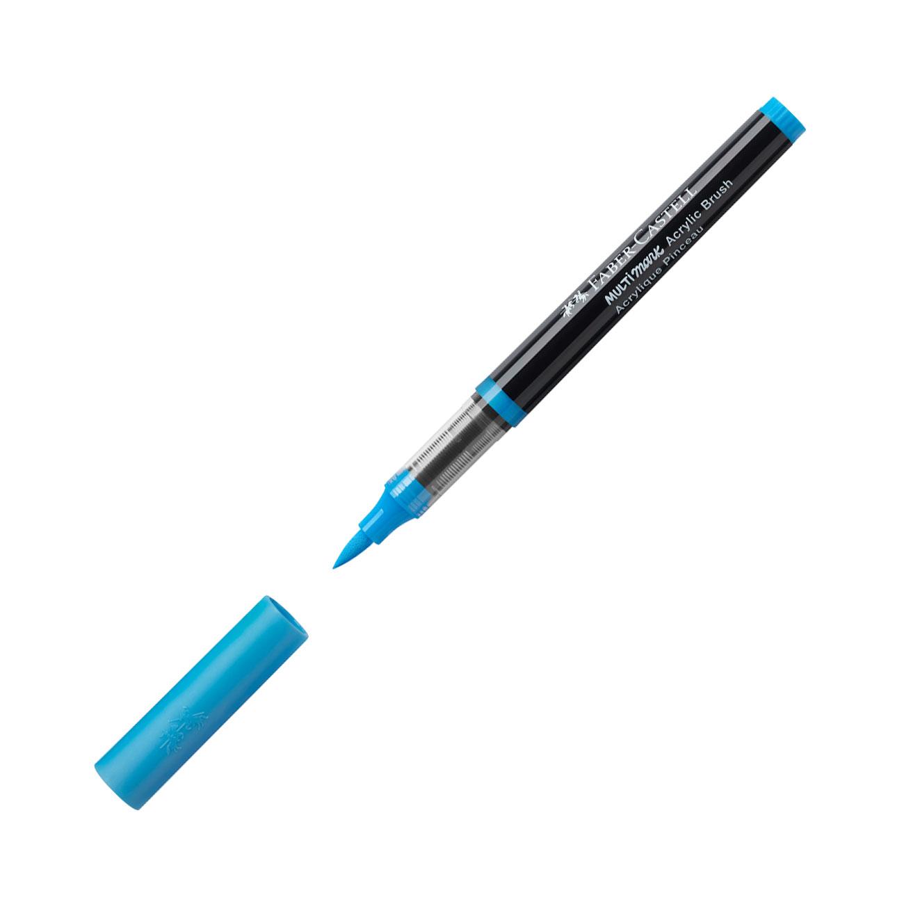 Faber-Castell Маркер-четка Multimark, акрилен, азурен