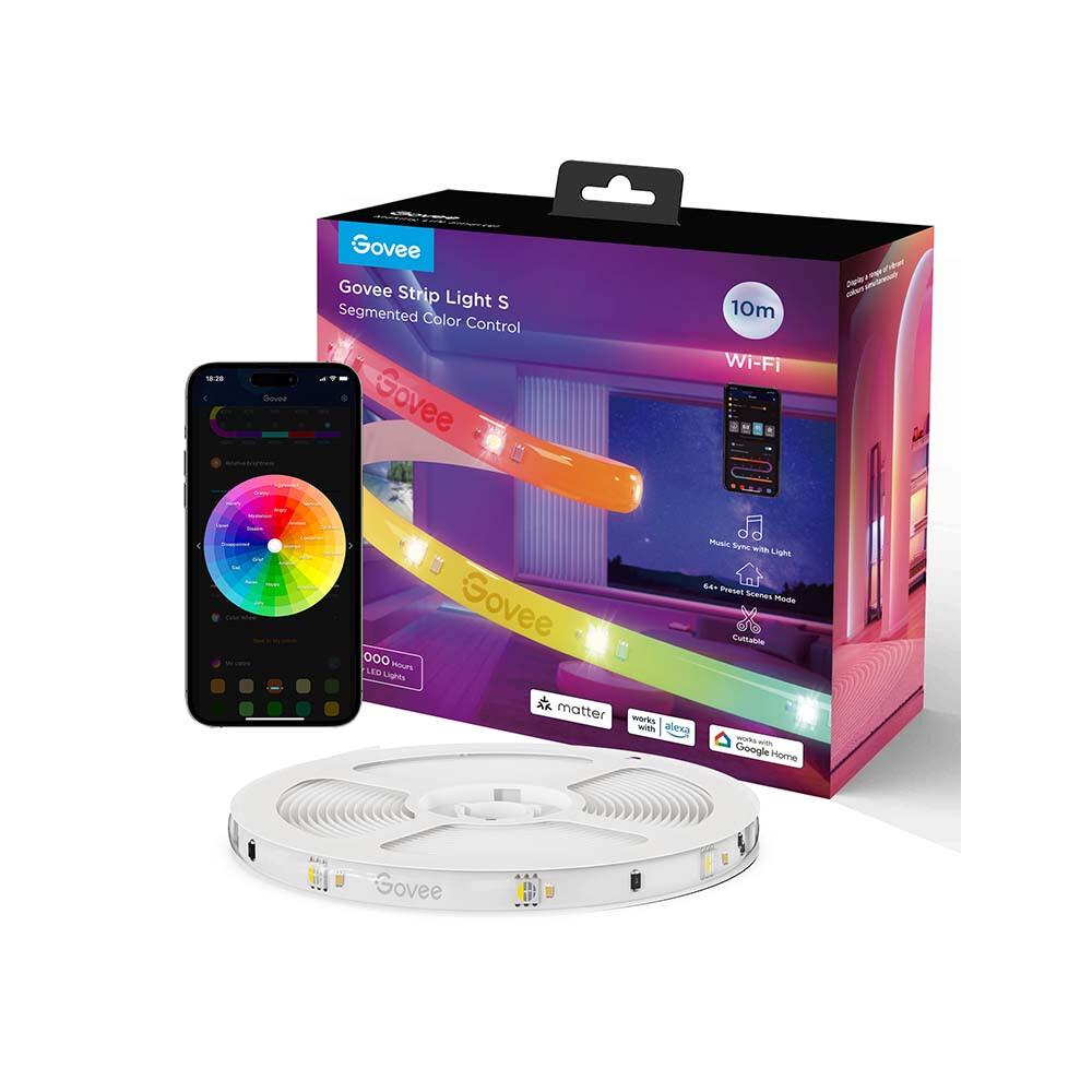 Govee Strip Light S Segmented Смарт светлинна лента Wi-Fi/Bluetooth 36 W | JAR Computers Govee Strip Light S Segmented Смарт светлинна лента Wi-Fi/Bluetooth 36 W
