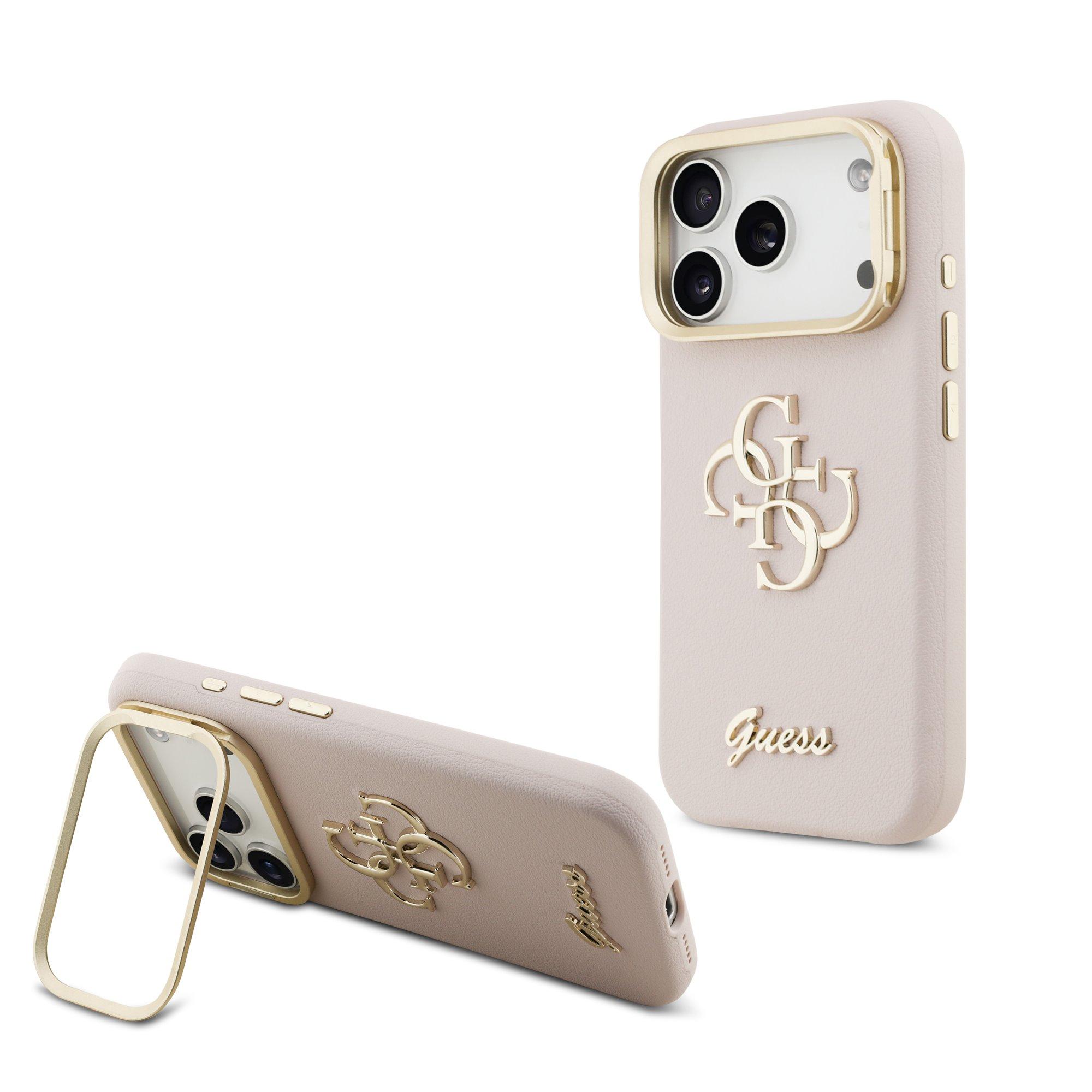 GUESS Калъф Apple iPhone 17 Pro Max, PU Grained 4G Logo Stand Camera Frame, розов - GUHCP17XPCS4GSP | JAR Computers GUESS Калъф Apple iPhone 17 Pro Max, PU Grained 4G Logo Stand Camera Frame, розов - GUHCP17XPCS4GSP