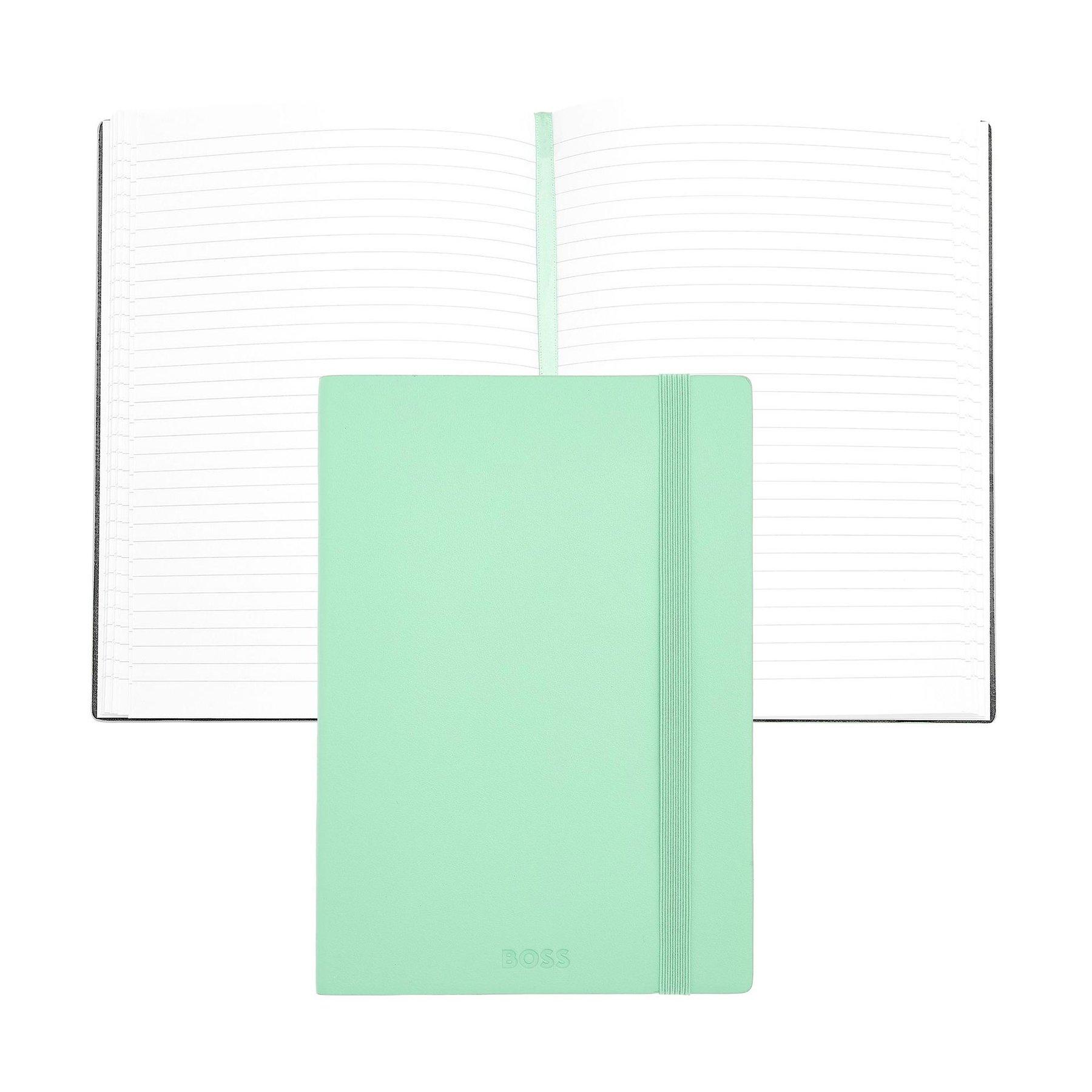 Hugo Boss Тефтер Pastel Classic, A5, на редове, светлозелен