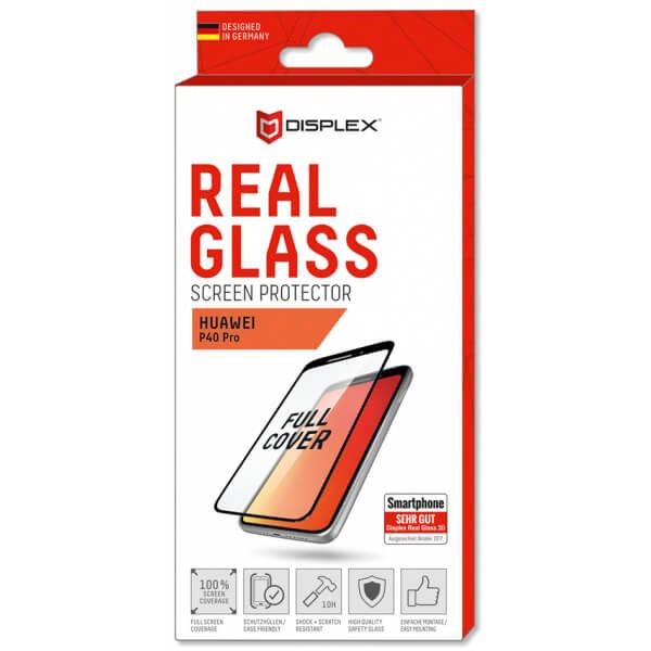 Калено стъклено защитно покритие за дисплея на Huawei P40 Pro, P40 Pro Plus - Displex Real Glass 10H Protector 3D Full Cover (черен-прозрачен) | JAR Computers Калено стъклено защитно покритие за дисплея на Huawei P40 Pro, P40 Pro Plus - Displex Real Glass 10H Protector 3D Full Cover (черен-прозрачен)