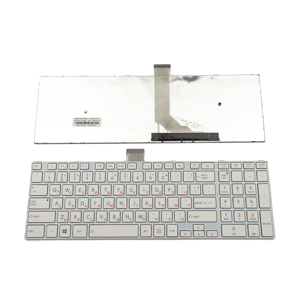 Клавиатура за лаптоп Toshiba Satellite C50 C50-A C50D C55-A C55D C55T Бяла с Бяла Рамка / White Frame White с Кирилица | JAR Computers Клавиатура за лаптоп Toshiba Satellite C50 C50-A C50D C55-A C55D C55T Бяла с Бяла Рамка / White Frame White с Кирилица