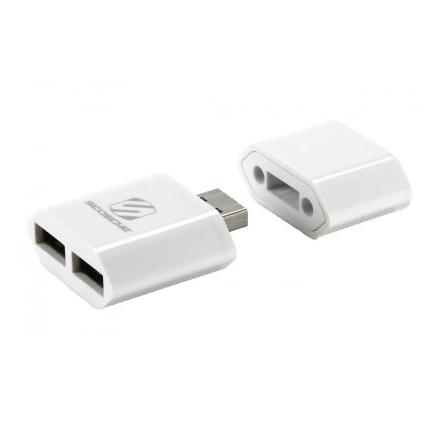 Преходник от един USB към два USB изхода за захранване на мобилни устройства - Scosche coverCHARGE | JAR Computers Преходник от един USB към два USB изхода за захранване на мобилни устройства - Scosche coverCHARGE