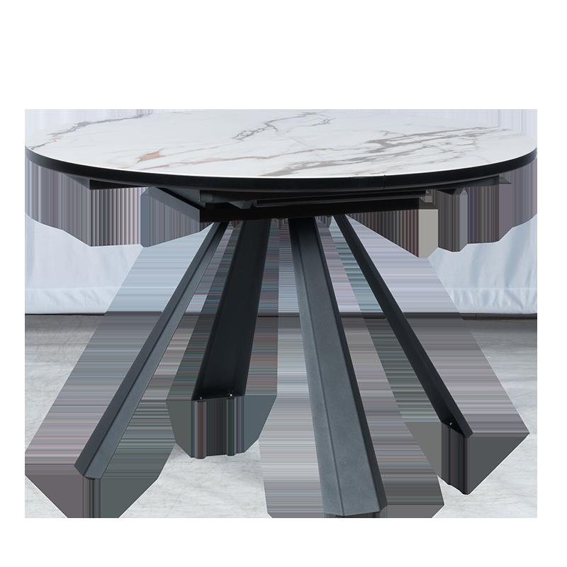 Разтегателна трапезна маса DOMINIK - бяла