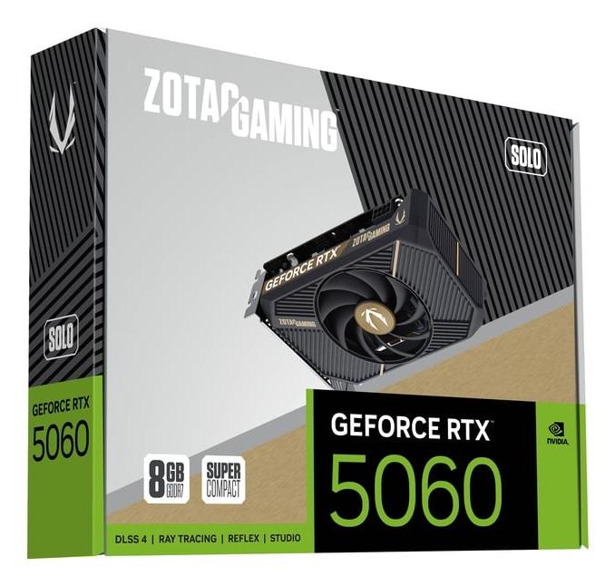 RTX 5060 8GB Zotac SOLO GDDR7 1 Fan | JAR Computers RTX 5060 8GB Zotac SOLO GDDR7 1 Fan