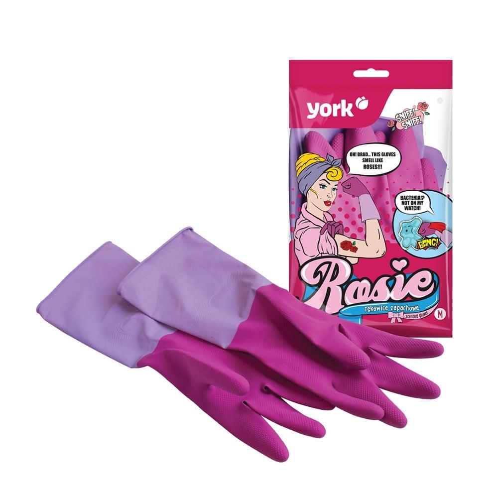 Ръкавици York Rosie, домакински, ароматизирани, M | JAR Computers Ръкавици York Rosie, домакински, ароматизирани, M