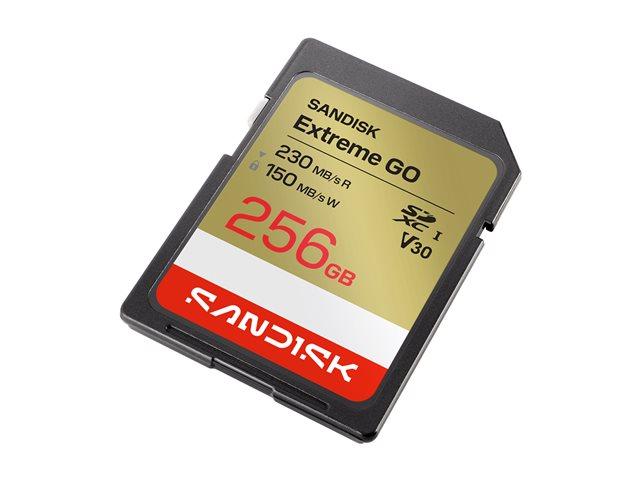 SANDISK Extreme GO SD UHS-I 256GB SD 230MB/s Read / 150MB/s Write C10 U3 V30 4x6 Blister