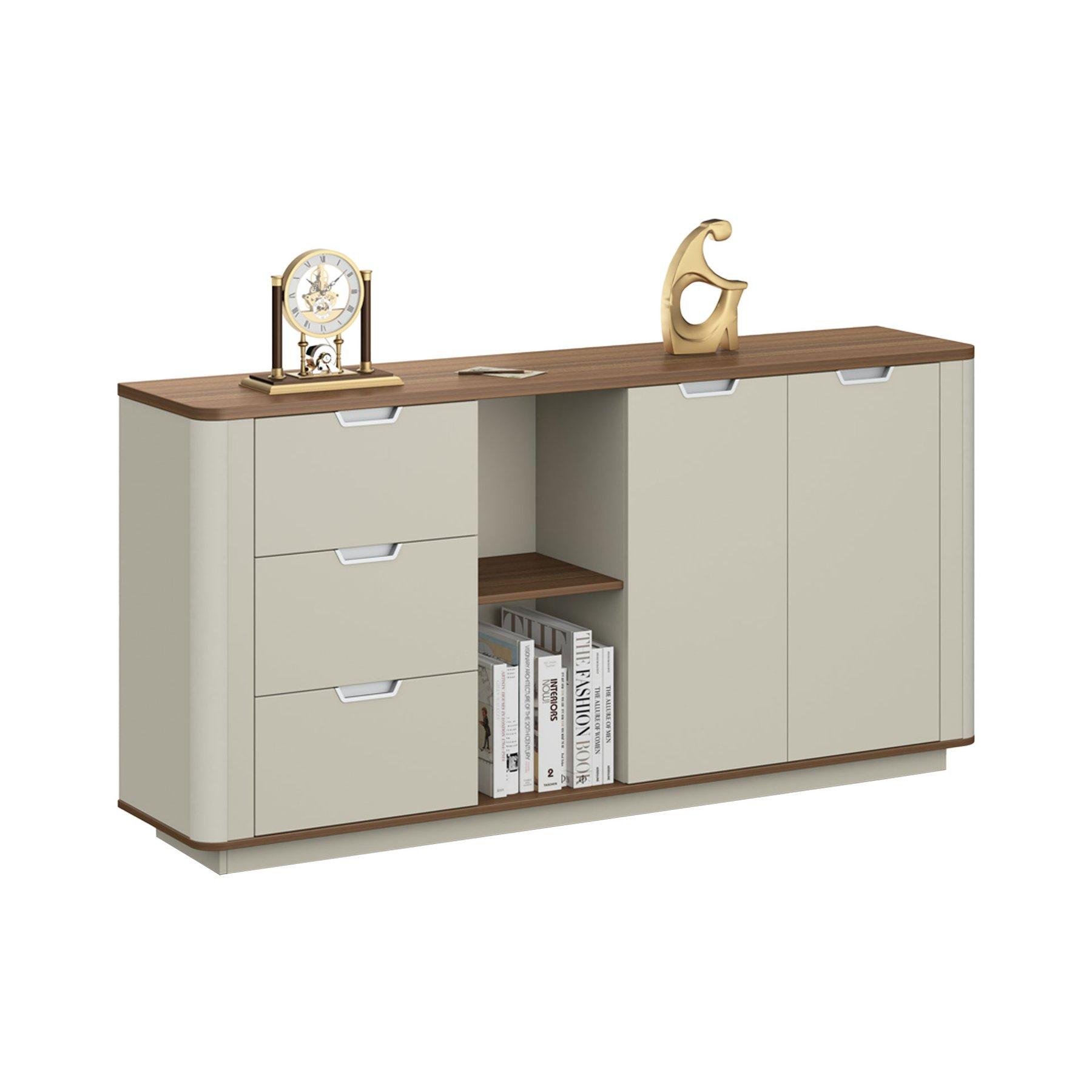 Шкаф RFG Elmaz, 1800 х 400 х 900 mm, ПДЧ, австралийски дъб и сиво