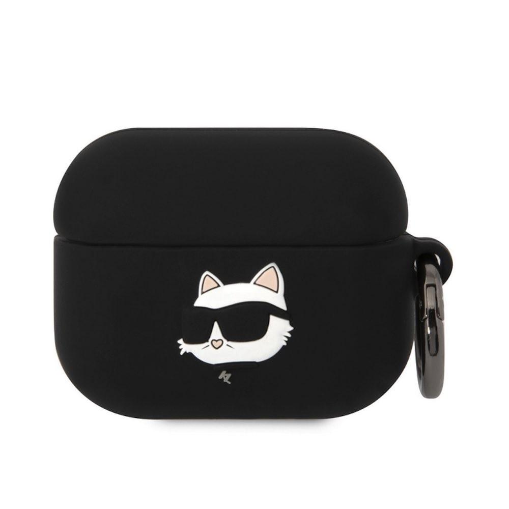 Силиконов калъф с карабинер за Apple AirPods Pro - Karl Lagerfeld AirPods Pro 3D Logo NFT Choupette Head Silicone Case (черен) | JAR Computers Силиконов калъф с карабинер за Apple AirPods Pro - Karl Lagerfeld AirPods Pro 3D Logo NFT Choupette Head Silicone Case (черен)
