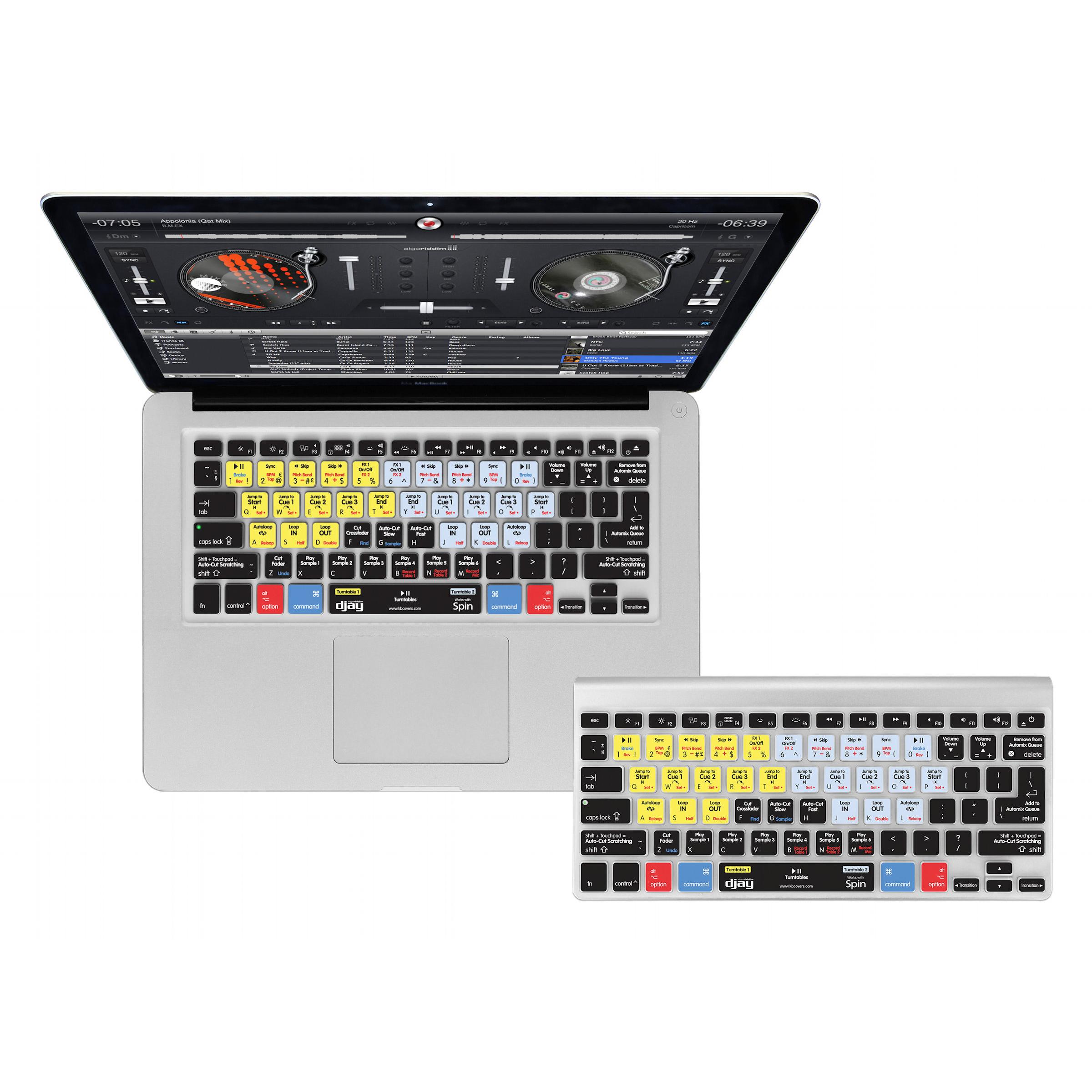 Силиконова обвивка за djay софтуер за MacBook, MacBook Air и MacBook Pro - djay V4 QWERTY Keyboard Cover | JAR Computers Силиконова обвивка за djay софтуер за MacBook, MacBook Air и MacBook Pro - djay V4 QWERTY Keyboard Cover