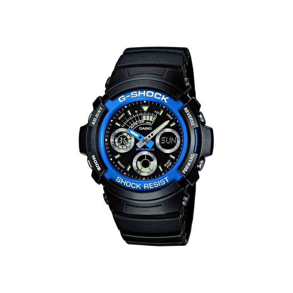 Спортен водоустойчив мъжки часовник (черен) - Casio AW-591-2AE G-Shock Watch | JAR Computers Спортен водоустойчив мъжки часовник (черен) - Casio AW-591-2AE G-Shock Watch