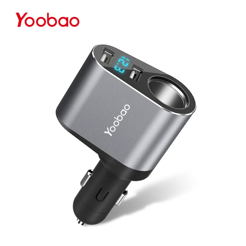Зарядно за кола 2 USB - сребристо | JAR Computers Зарядно за кола 2 USB - сребристо