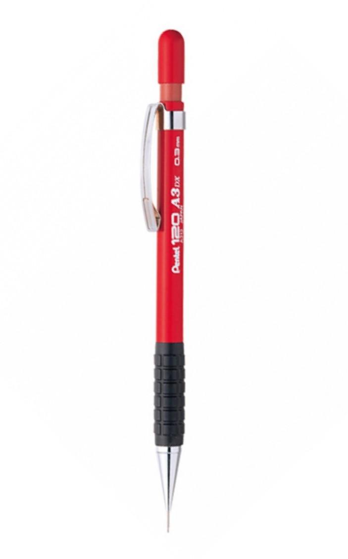 Автоматичен молив Pentel 120, с грип, 0.3 мм, червен | JAR Computers Автоматичен молив Pentel 120, с грип, 0.3 мм, червен
