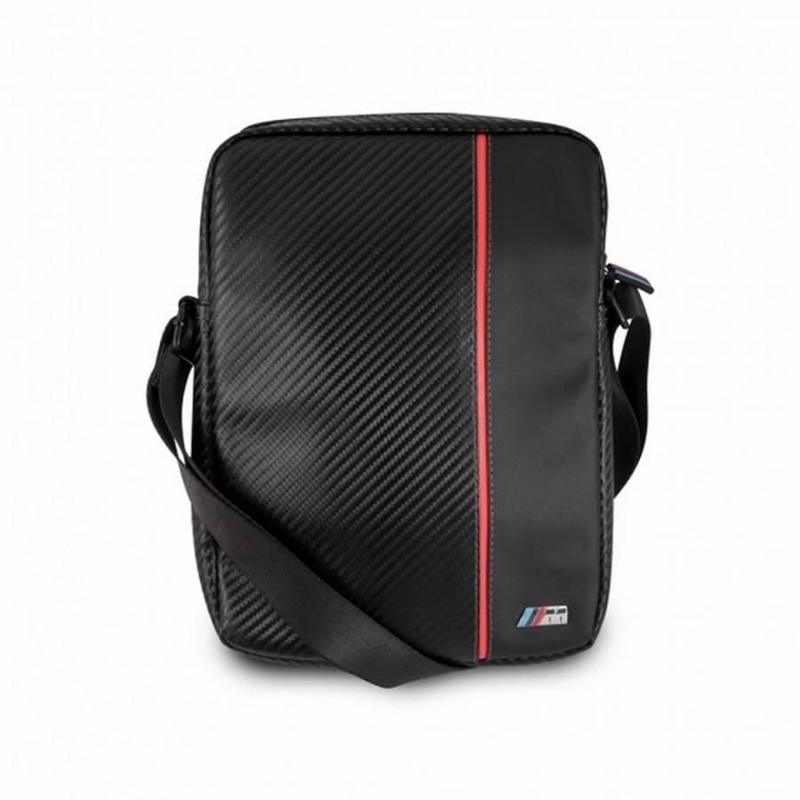 Дизайнерска чанта с презрамка за таблети до 10.2 инча - BMW Carbon Inspiration Tablet Bag (черен-червен) | JAR Computers Дизайнерска чанта с презрамка за таблети до 10.2 инча - BMW Carbon Inspiration Tablet Bag (черен-червен)