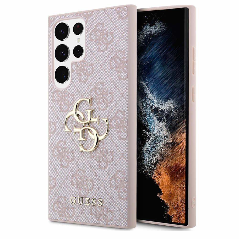 Дизайнерски кожен кейс за Samsung Galaxy S24 Ultra - Guess PU 4G Metal Logo Leather Hard Case (розов) | JAR Computers Дизайнерски кожен кейс за Samsung Galaxy S24 Ultra - Guess PU 4G Metal Logo Leather Hard Case (розов)