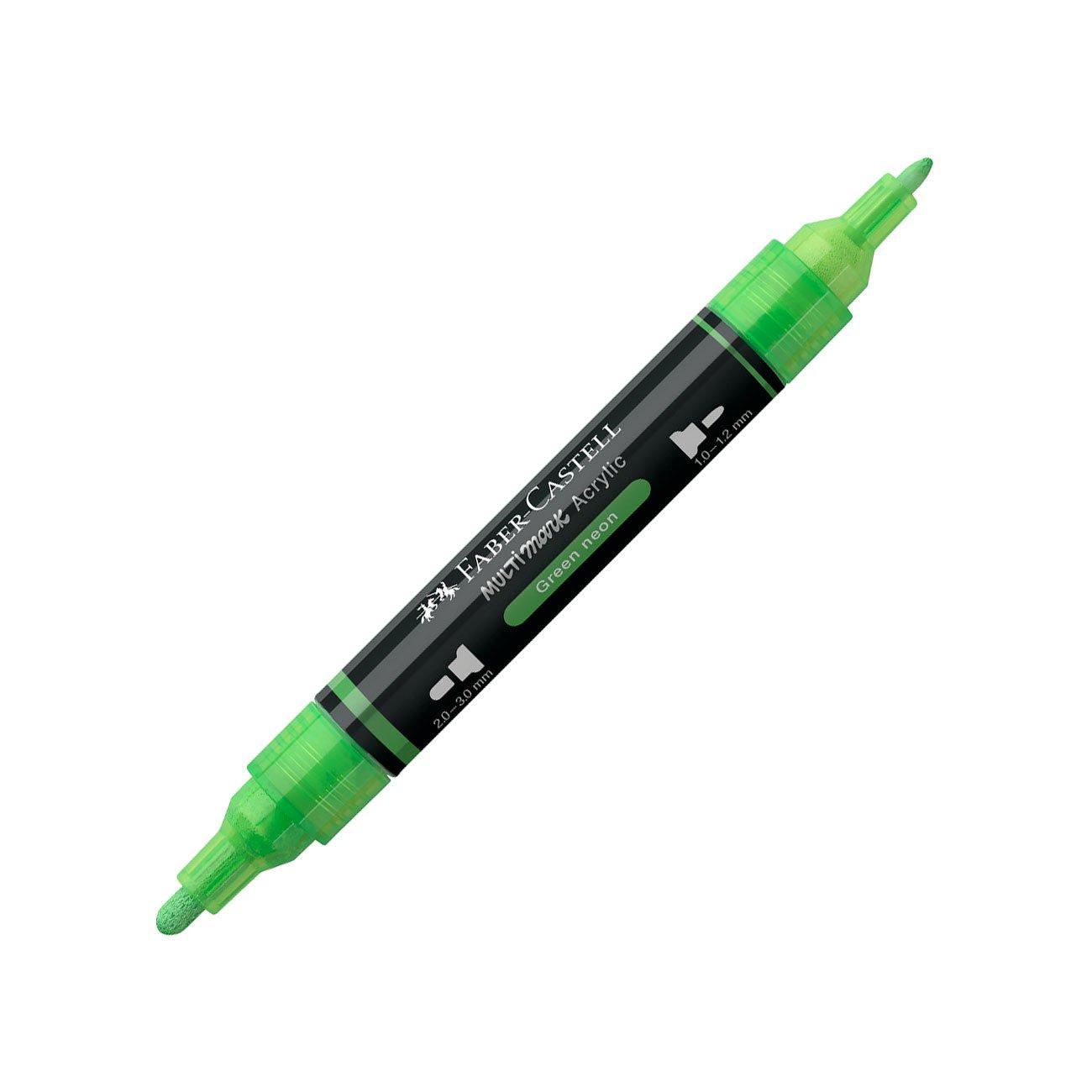 Faber-Castell Акрилен маркер Multimark, № 257, неоновозелен